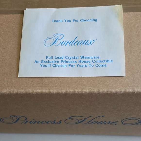 Vintage Princess House Bordeaux Lead Crystal Red Wine Goblet Set - Picture 7 of 8